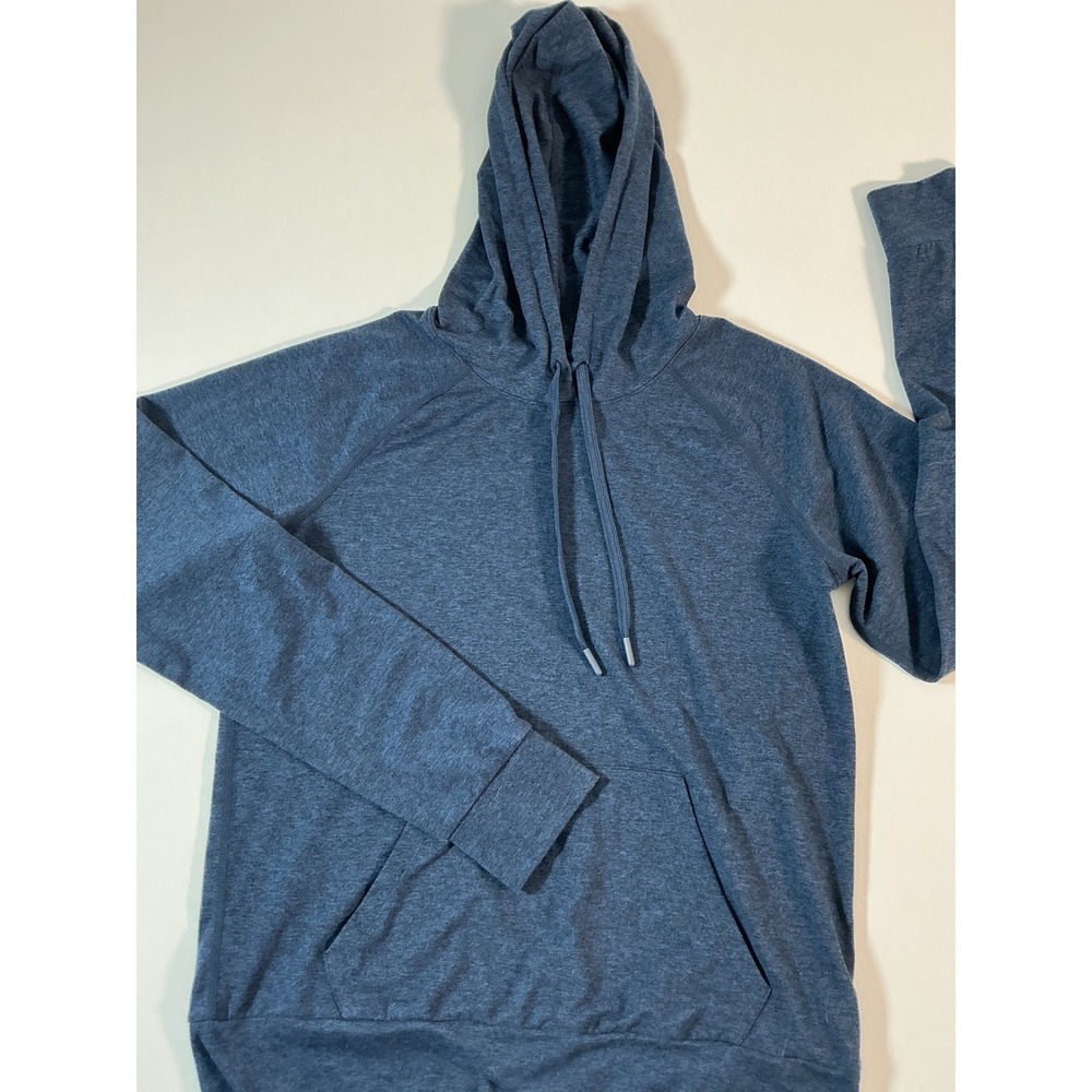 Quince Women's Flowknit Ultra Soft Performance Pullover Hoodie Blue Size S